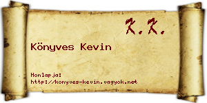 Könyves Kevin névjegykártya
