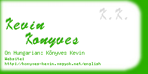 kevin konyves business card
